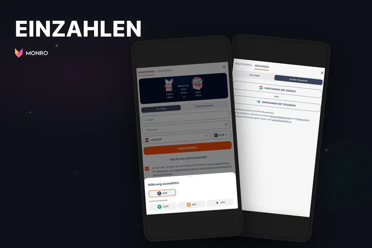 Einzahlung bei Monro Casino